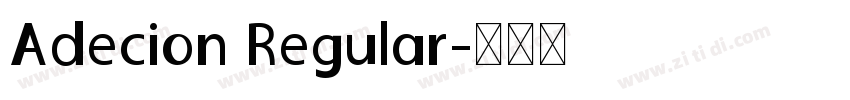 Adecion Regular字体转换